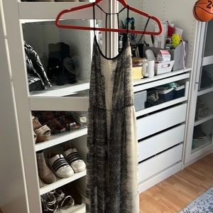 Black and white maxi dress